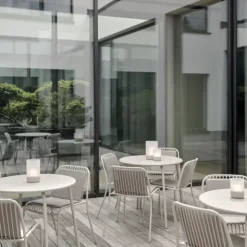 Akku LED Leuchte -CALMA LED- Farbe Silk Gray - Größe S