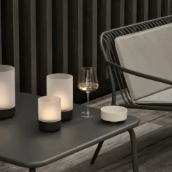 Akku LED Leuchte -CALMA LED- Farbe Granite Gray - Größe S