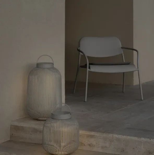 Akku LED Leuchte -LITO- Farbe Granite Gray - Größe M