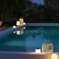Akku LED Leuchte -LITO- Farbe Silk Gray - Größe M