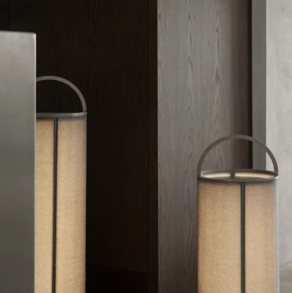 Akku LED Leuchte -TAWA- Farbe Stone - Größe L