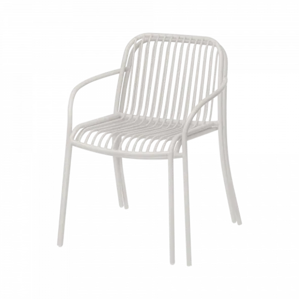 Armlehnstuhl -YUA WIRE- Farbe Silk Gray