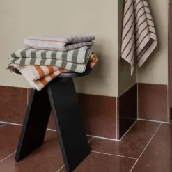 Badetuch -ARTO- Farbe Micro Chip/Tan Größe 70 x 140 cm, breite Streifen