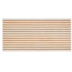 Badetuch -ARTO- Farbe Moonbeam/Amber Brown Größe 70 x 140 cm, breite Streifen