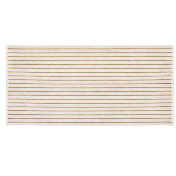 Badetuch -ARTO- Farbe Moonbeam/Amber Brown Größe 70 x 140 cm, schmale Streifen