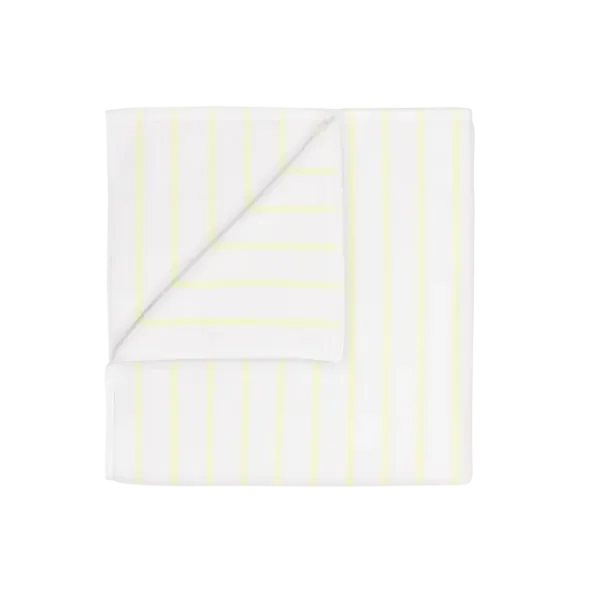 Badetuch -ARTO- Farbe White/Transparent Yellow - Größe 70 x 140 cm, schmale Streifen