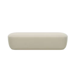 Bank -KUON- Stoff Boucla Farbe Beige - Größe L