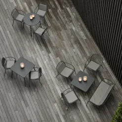 Bistrotisch -YUA- Farbe Granite Gray - Größe 80 x 80 cm