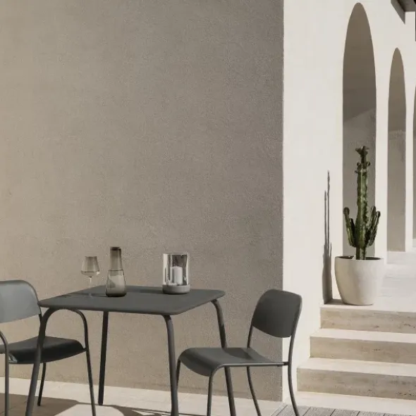Bistrotisch -YUA- Farbe Granite Gray - Größe 80 x 80 cm