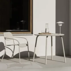 Bistrotisch -YUA- Farbe Silk Gray - Größe Ø 80 cm