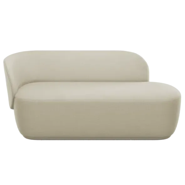 Chaiselongue, links -KUON- Boucla Beige