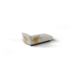 Chaiselongue, links -MOCO- Farbe Beige - Stoff: Boucla