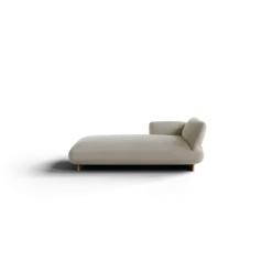 Chaiselongue, links -MOCO- Farbe Beige - Stoff: Boucla