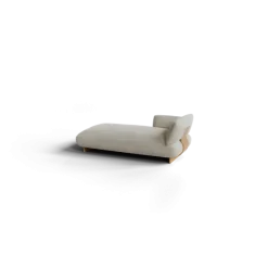 Chaiselongue, links -MOCO- Farbe Beige - Stoff: Boucla