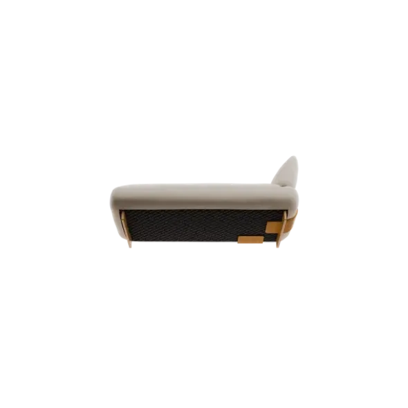 Chaiselongue, links -MOCO- Farbe Beige - Stoff: Boucla