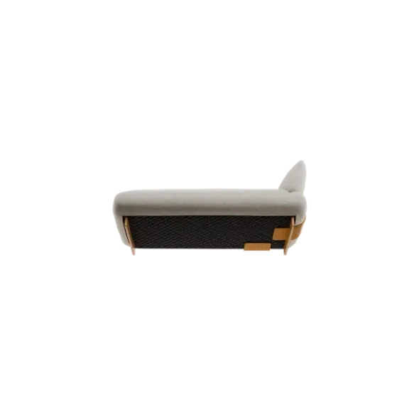 Chaiselongue, links -MOCO- Farbe Cloud - Stoff: kvadrat Moss