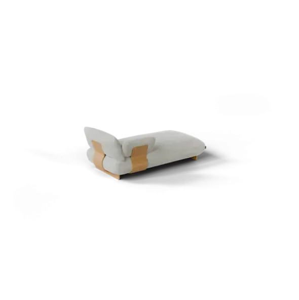 Chaiselongue, links -MOCO- Farbe Cloud - Stoff: kvadrat Moss