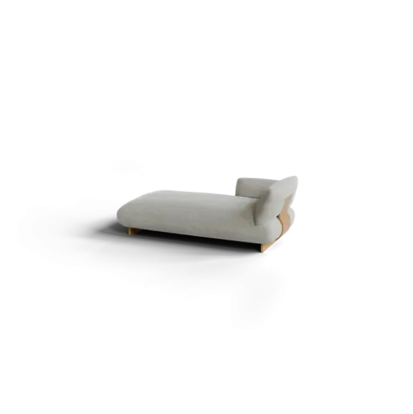 Chaiselongue, links -MOCO- Farbe Cloud - Stoff: kvadrat Moss