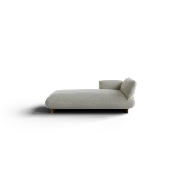 Chaiselongue, links -MOCO- Farbe Cloud - Stoff: kvadrat Moss