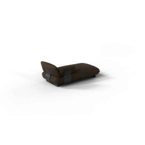 Chaiselongue, links -MOCO- Farbe Espresso - Stoff: Pina