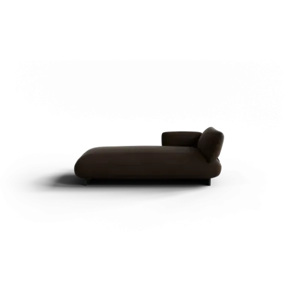 Chaiselongue, links -MOCO- Farbe Espresso - Stoff: Pina