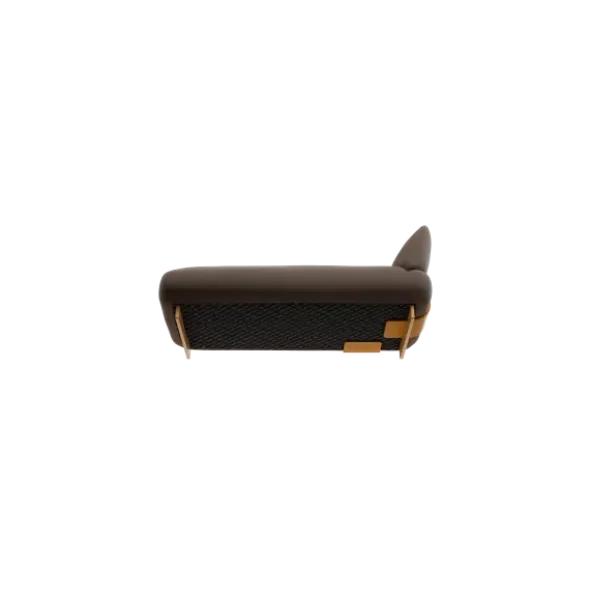 Chaiselongue, links -MOCO- Farbe Shitake - Stoff: Boucla