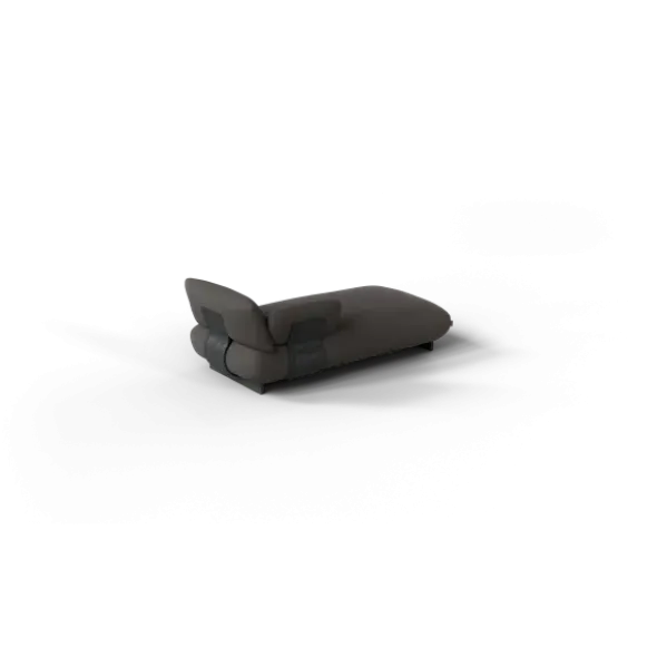 Chaiselongue, links -MOCO- Farbe Taupe - Stoff: Boucla