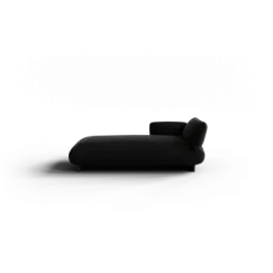 Chaiselongue, links -MOCO- Farbe Coal - Stoff: Boucla