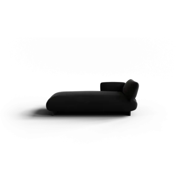 Chaiselongue, links -MOCO- Farbe Coal - Stoff: Boucla