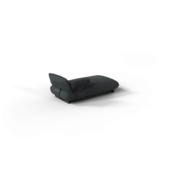 Chaiselongue, links -MOCO- Farbe Coal - Stoff: kvadrat Melange Nap