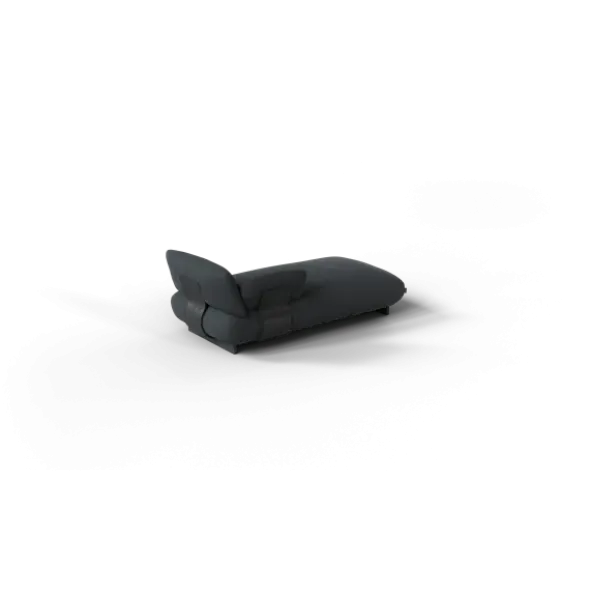 Chaiselongue, links -MOCO- Farbe Coal - Stoff: kvadrat Melange Nap