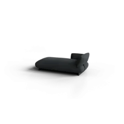 Chaiselongue, links -MOCO- Farbe Coal - Stoff: kvadrat Melange Nap