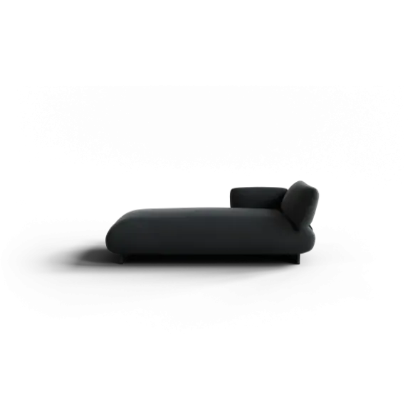 Chaiselongue, links -MOCO- Farbe Coal - Stoff: kvadrat Melange Nap
