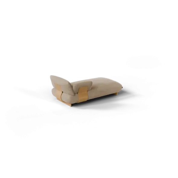 Chaiselongue, links -MOCO- Farbe Shitake - Stoff: kvadrat Moss