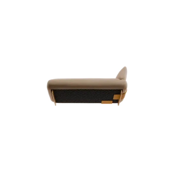 Chaiselongue, links -MOCO- Farbe Shitake - Stoff: kvadrat Moss