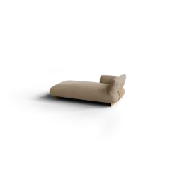 Chaiselongue, links -MOCO- Farbe Shitake - Stoff: kvadrat Moss