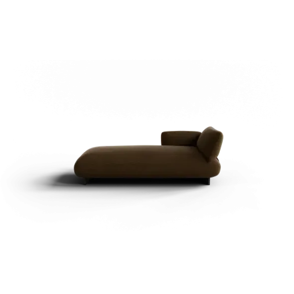 Chaiselongue, links -MOCO- Farbe Agave Green - Stoff: kvadrat Moss