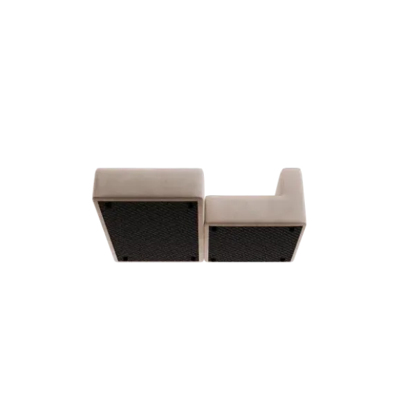 Chaiselongue, links -TASI- Farbe Beige - Stoff: Pina
