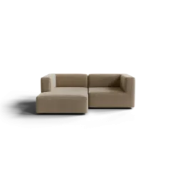 Chaiselongue, links -TASI- Farbe Beige - Stoff: kvadrat Melange Nap