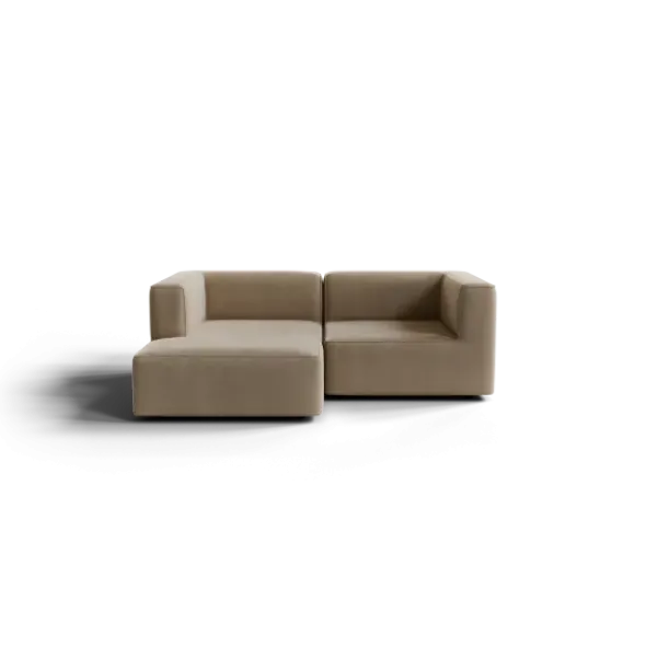 Chaiselongue, links -TASI- Farbe Beige - Stoff: kvadrat Melange Nap