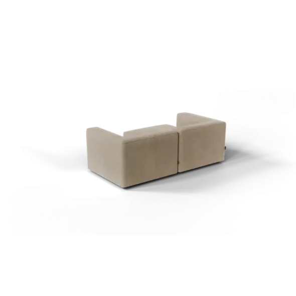 Chaiselongue, links -TASI- Farbe Beige - Stoff: kvadrat Melange Nap