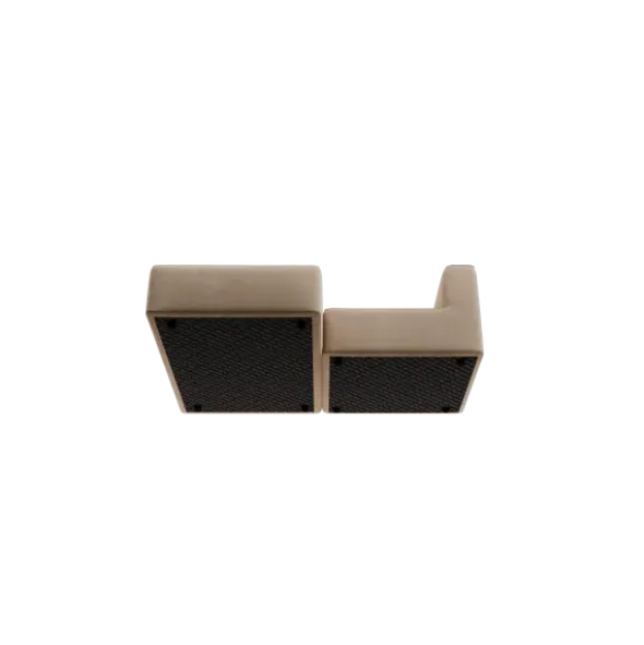 Chaiselongue, links -TASI- Farbe Beige - Stoff: kvadrat Melange Nap