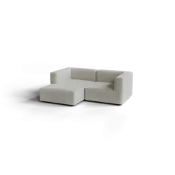Chaiselongue, links -TASI- Farbe Cloud - Stoff: kvadrat Moss