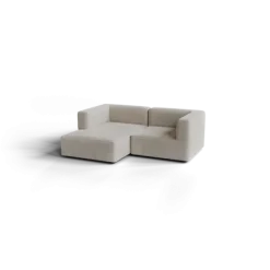 Chaiselongue, links -TASI- Farbe Desert - Stoff: Pina