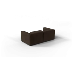 Chaiselongue, links -TASI- Farbe Espresso - Stoff: Pina