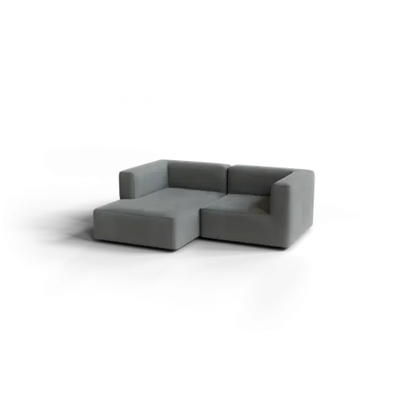 Chaiselongue, links -TASI- Farbe Desert - Stoff: kvadrat Melange Nap