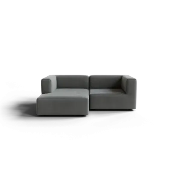 Chaiselongue, links -TASI- Farbe Desert - Stoff: kvadrat Melange Nap