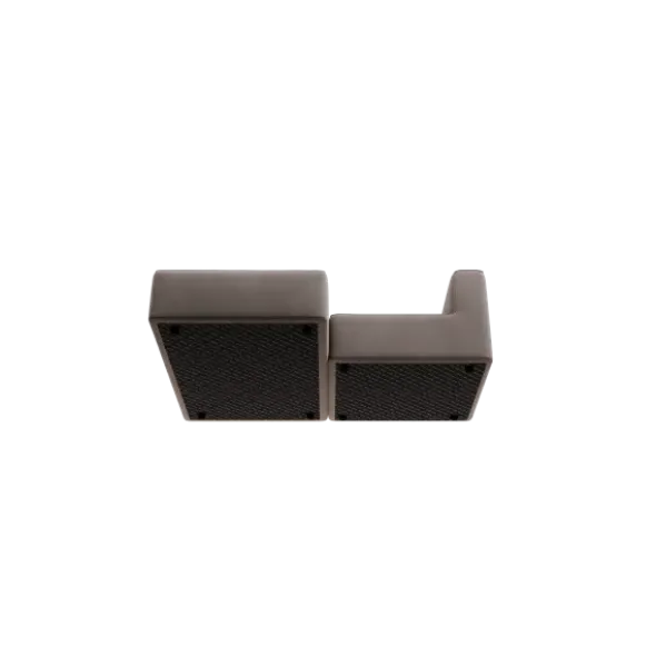 Chaiselongue, links -TASI- Farbe Shitake - Stoff: kvadrat Melange Nap