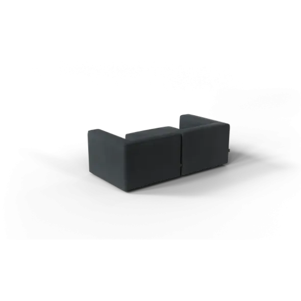 Chaiselongue, links -TASI- Farbe Coal - Stoff: kvadrat Melange Nap