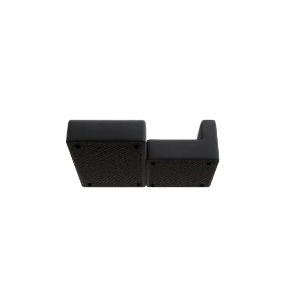Chaiselongue, links -TASI- Farbe Coal - Stoff: kvadrat Melange Nap